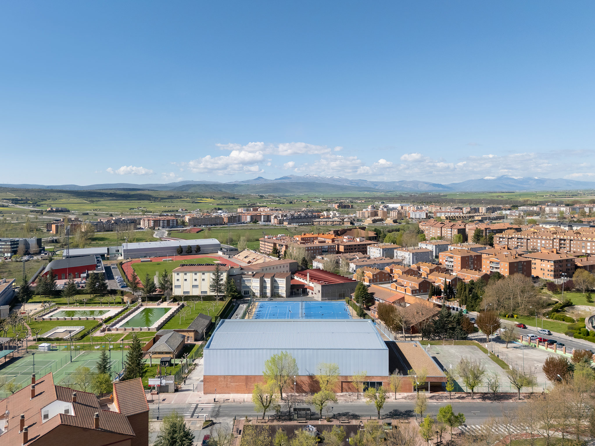Vista aérea Pabellón polideportivo Carlos Soria